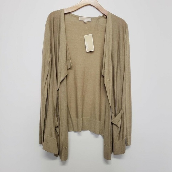 Michael Kors Tan Front Pockets Cardigan - Picture 1 of 5